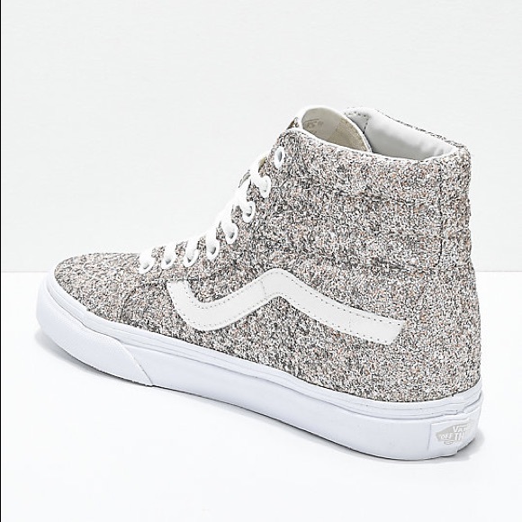 sparkly high top vans